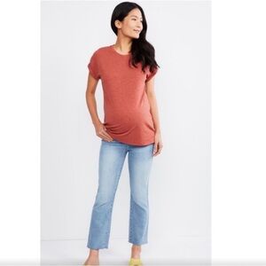 7 for all mankind raw hem straight maternity jeans